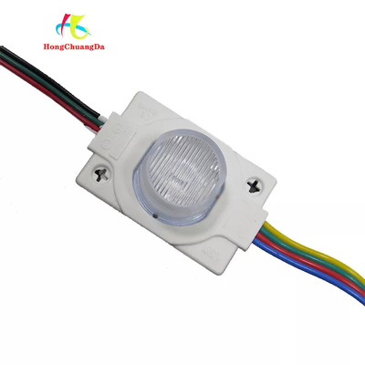 SMD3030 وحدة LED أحادية RGB مع عدسة مقاس 46 * 30 مم 110 لومن ثلاثي الألوان