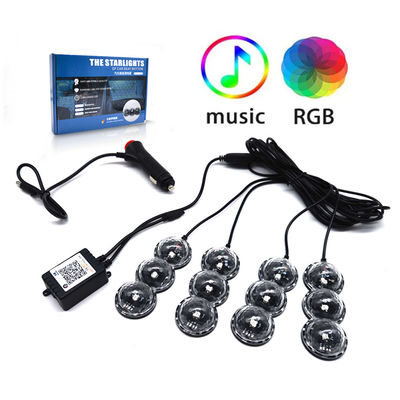 قدم نجمة LED سيارة جو ضوء سيارة APP الهاتف المحمول بلوتوث